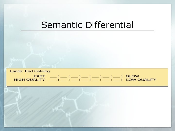 Semantic Differential 