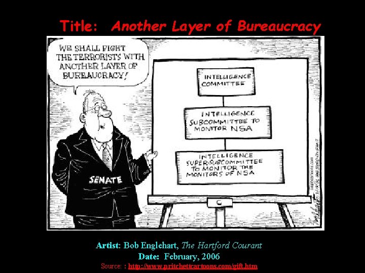 Title: Another Layer of Bureaucracy Artist: Bob Englehart, The Hartford Courant Date: February, 2006