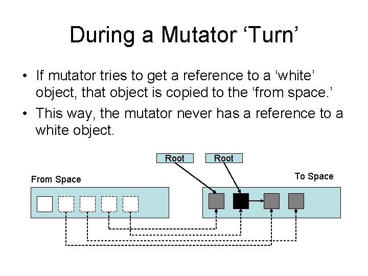 During a Mutator ‘Turn’ • If mutator tries to get a reference to a