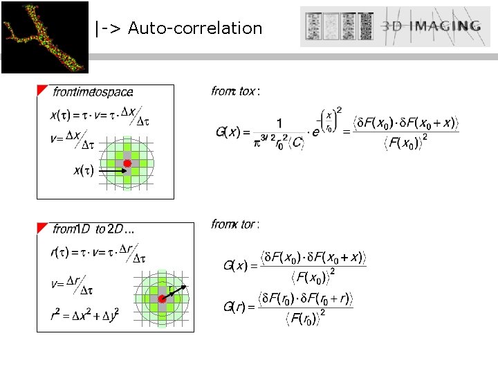 |-> Auto-correlation r 