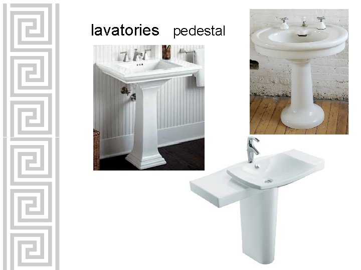 lavatories pedestal 