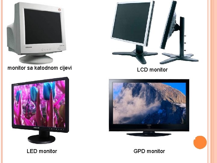 monitor sa katodnom cijevi LED monitor LCD monitor GPD monitor 
