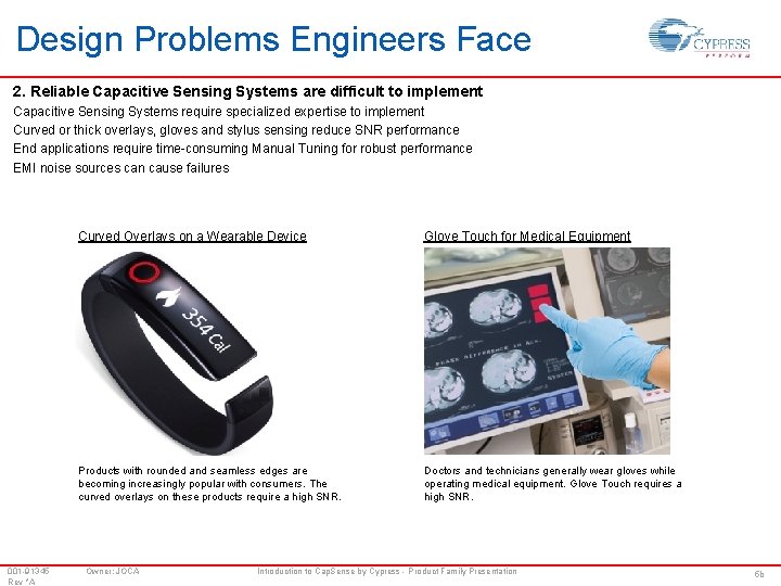 Design Problems Engineers Face 2. Reliable Capacitive Sensing Systems are difficult to implement Capacitive