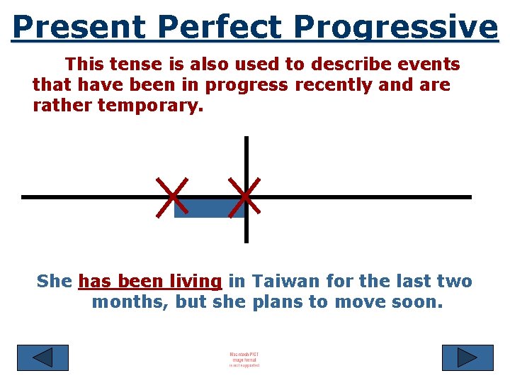 Present Perfect Progressive This tense is also used to describe events that have been