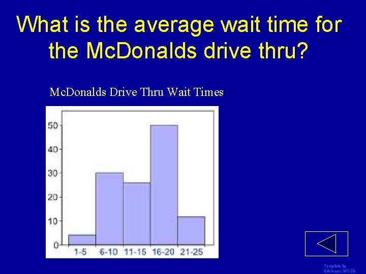 What is the average wait time for the Mc. Donalds drive thru? Mc. Donalds