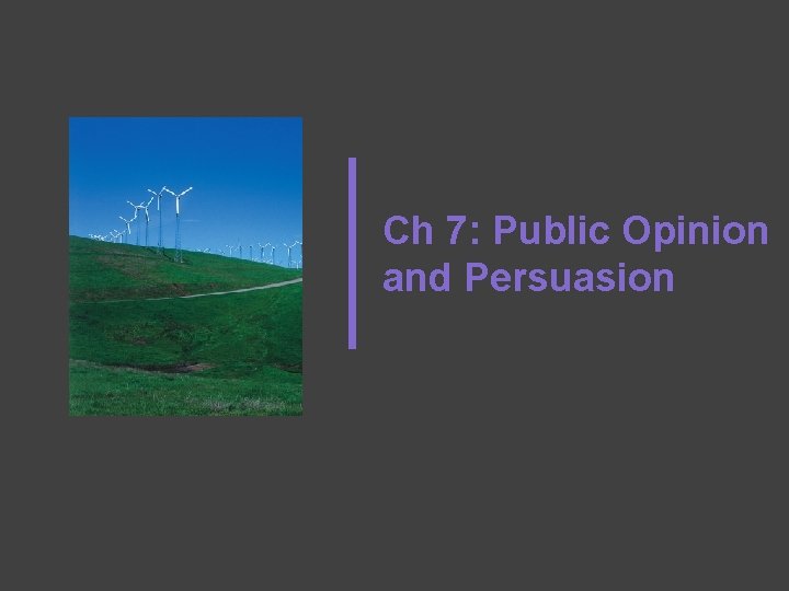 Ch 7: Public Opinion and Persuasion 