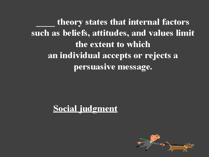 ____ theory states that internal factors such as beliefs, attitudes, and values limit the