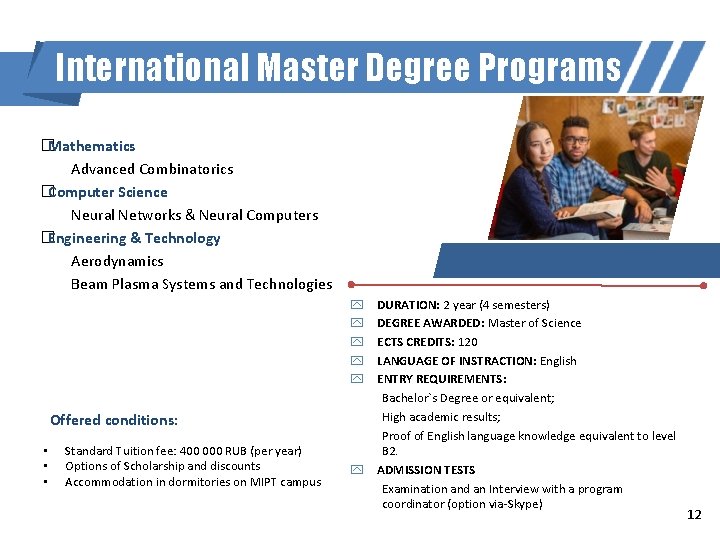 International Master Degree Programs � Mathematics Advanced Combinatorics � Computer Science Neural Networks &