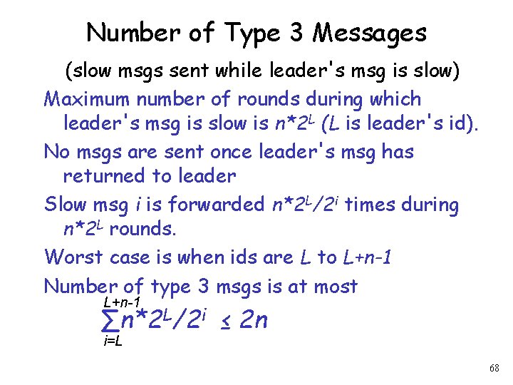 Number of Type 3 Messages (slow msgs sent while leader's msg is slow) Maximum