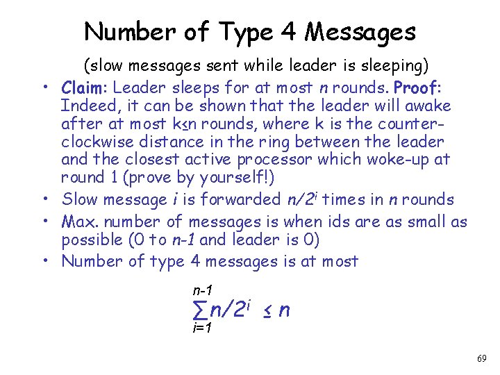 Number of Type 4 Messages • • (slow messages sent while leader is sleeping)