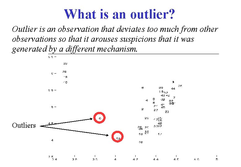 What is an outlier? Outlier is an observation that deviates too much from other