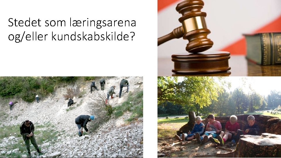 Stedet som læringsarena og/eller kundskabskilde? 