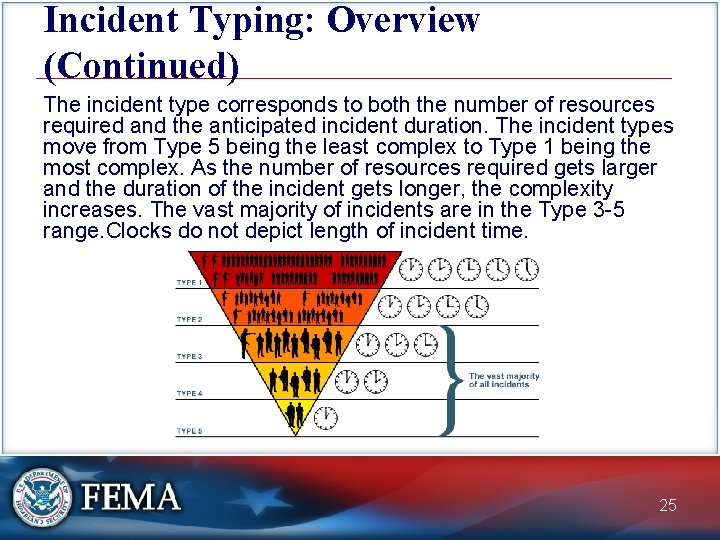 Incident Typing: Overview (Continued) The incident type corresponds to both the number of resources