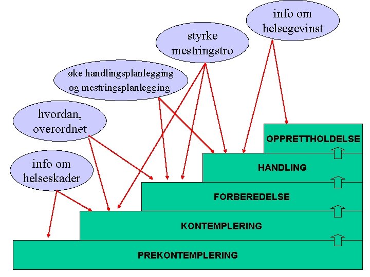 info om helsegevinst styrke mestringstro øke handlingsplanlegging og mestringsplanlegging hvordan, overordnet OPPRETTHOLDELSE info om