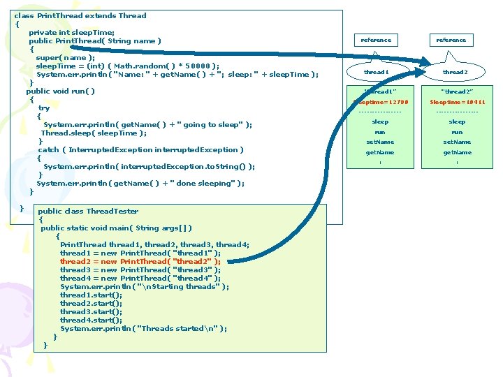 class Print. Thread extends Thread { private int sleep. Time; public Print. Thread( String