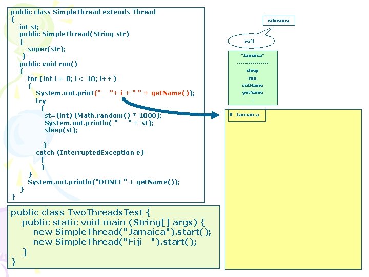 public class Simple. Thread extends Thread { int st; public Simple. Thread(String str) {