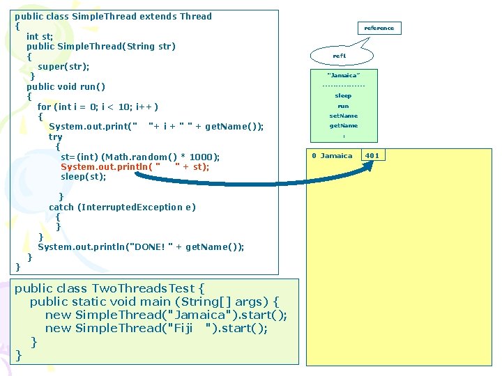 public class Simple. Thread extends Thread { int st; public Simple. Thread(String str) {