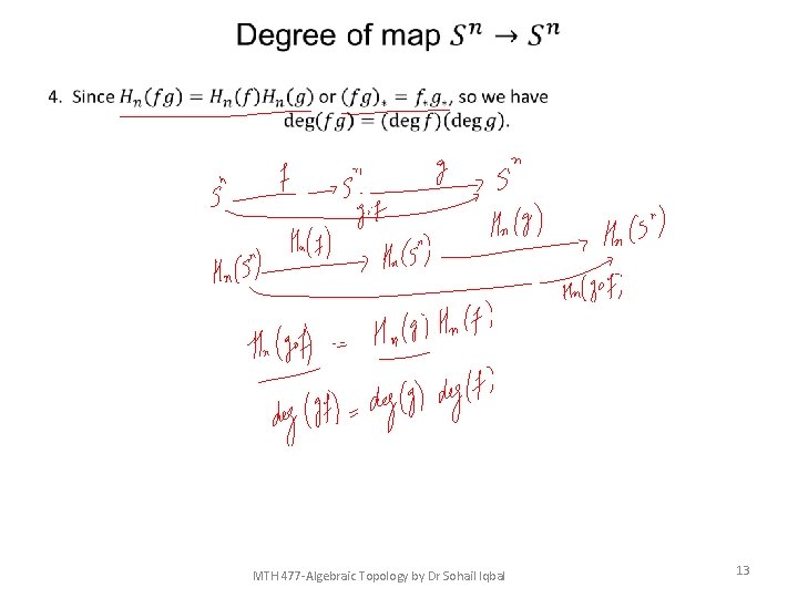  • MTH 477 -Algebraic Topology by Dr Sohail Iqbal 13 