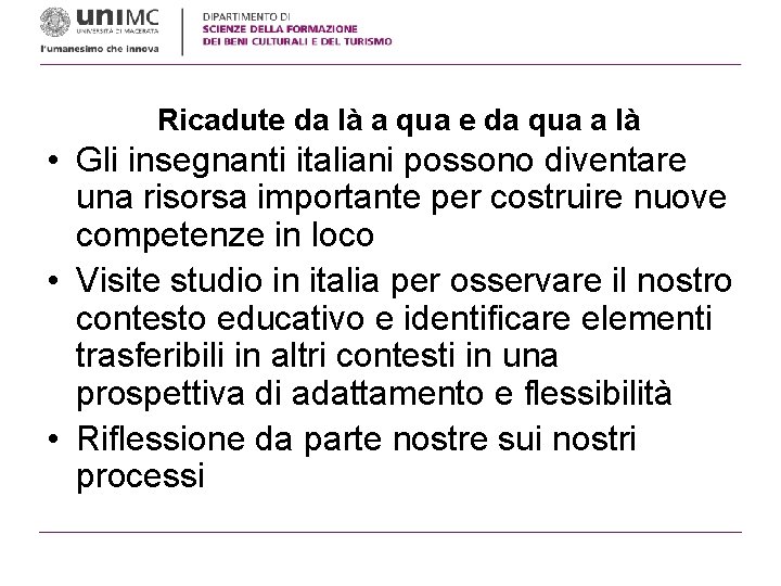 Ricadute da là a qua e da qua a là • Gli insegnanti italiani