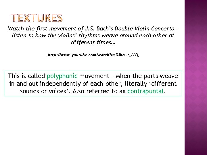 Watch the first movement of J. S. Bach’s Double Violin Concerto – listen to