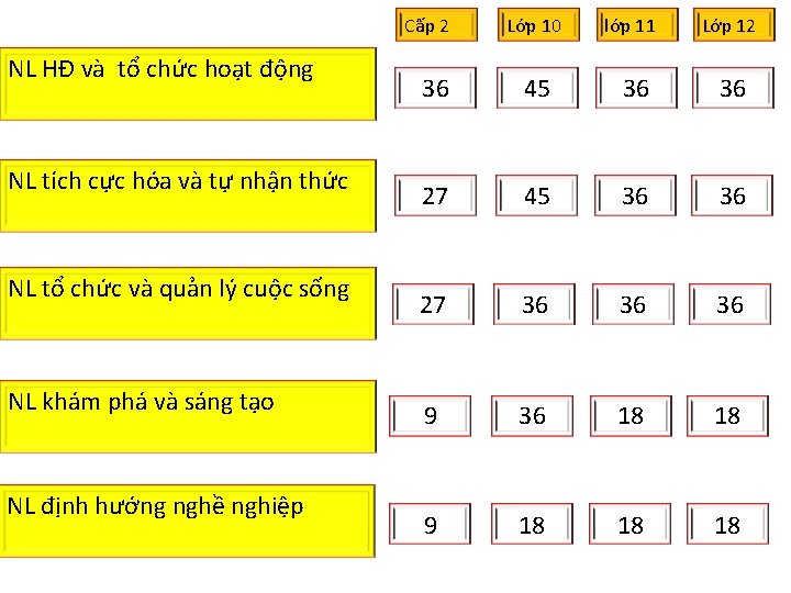 Cấp 2 NL HĐ và tổ chức hoạt động NL tích cực hóa và