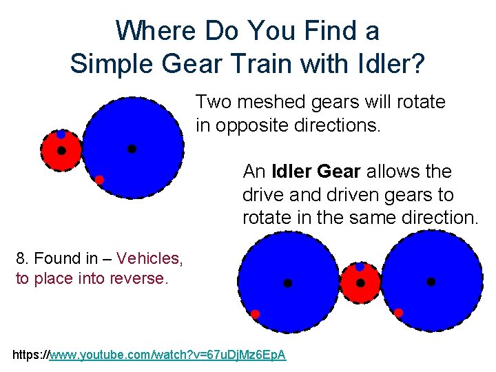 Where Do You Find a Simple Gear Train with Idler? Two meshed gears will