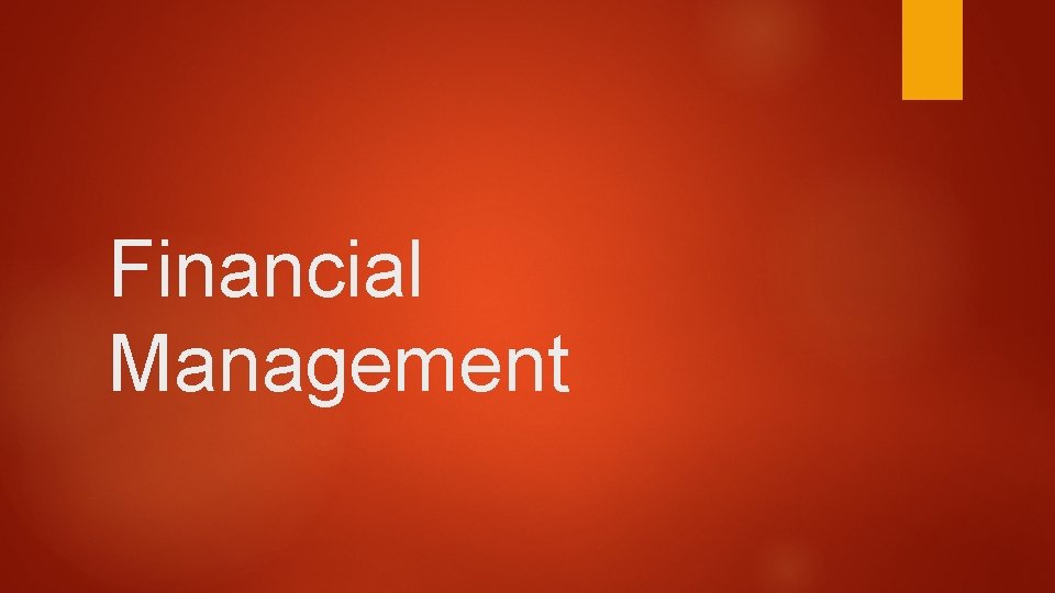 Financial Management 