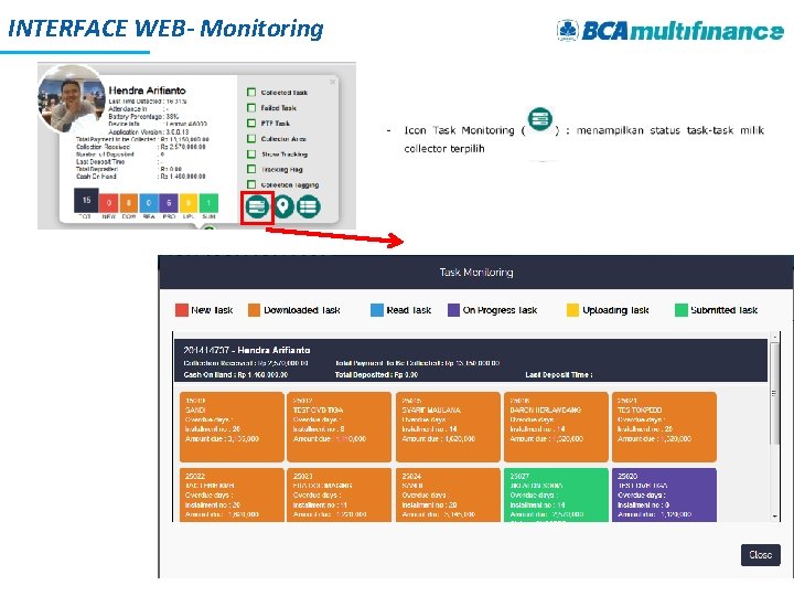 INTERFACE WEB- Monitoring 