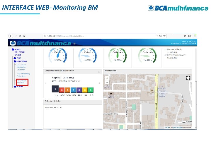 INTERFACE WEB- Monitoring BM 