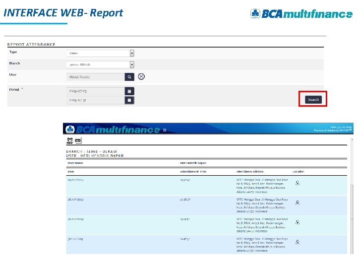 INTERFACE WEB- Report 