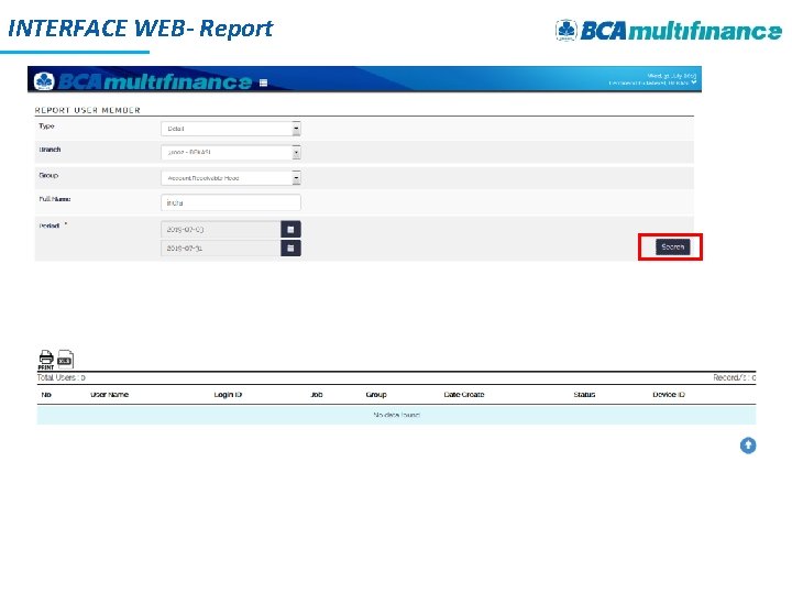 INTERFACE WEB- Report 
