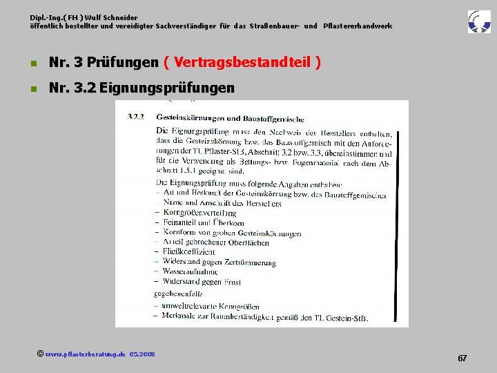 Dipl. -Ing. ( FH ) Wulf Schneider öffentlich bestellter und vereidigter Sachverständiger für das