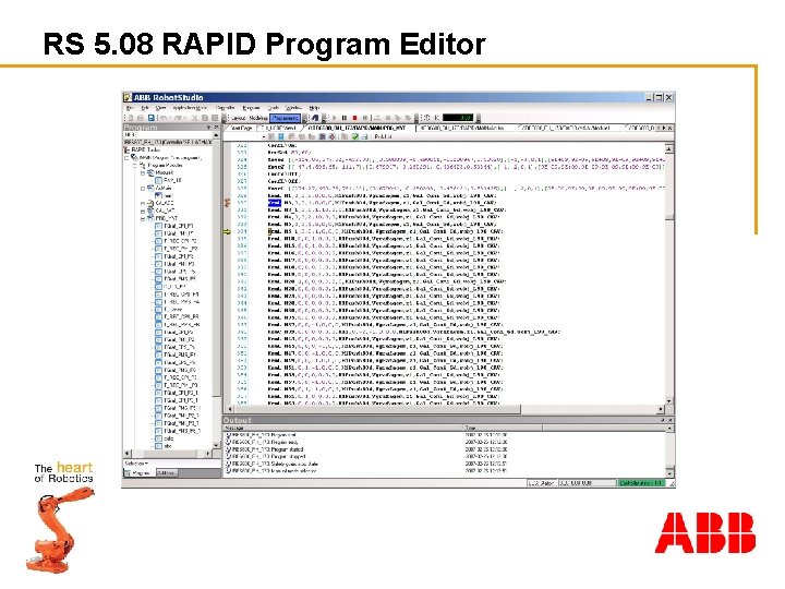 RS 5. 08 RAPID Program Editor 