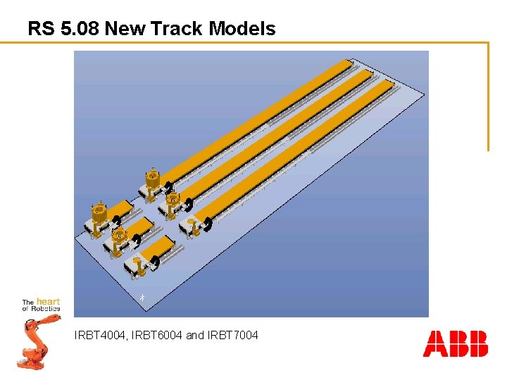 RS 5. 08 New Track Models IRBT 4004, IRBT 6004 and IRBT 7004 