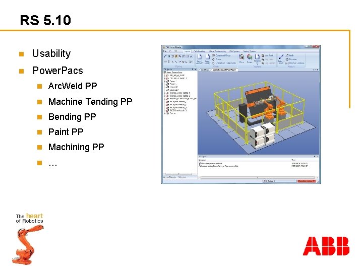 RS 5. 10 n Usability n Power. Pacs n Arc. Weld PP n Machine
