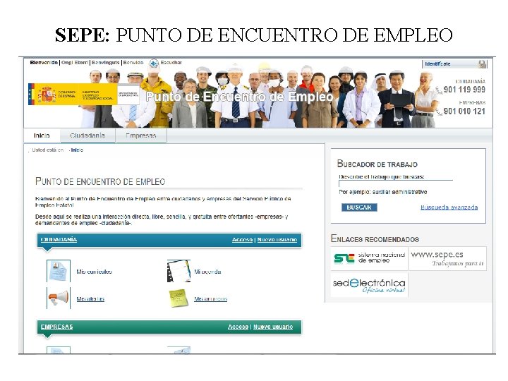 SEPE: PUNTO DE ENCUENTRO DE EMPLEO 