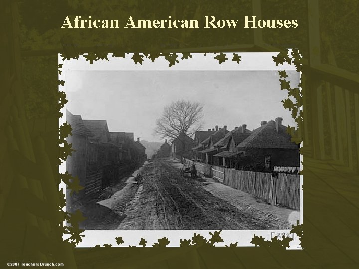 African American Row Houses 