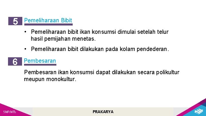 5 Pemeliharaan Bibit • Pemeliharaan bibit ikan konsumsi dimulai setelah telur hasil pemijahan menetas.