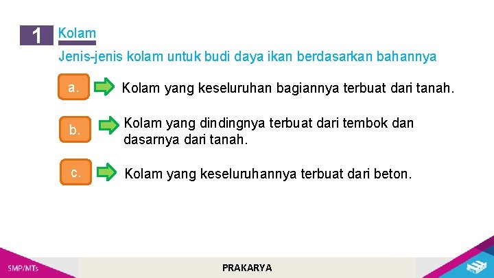 1 Kolam Jenis-jenis kolam untuk budi daya ikan berdasarkan bahannya a. Kolam yang keseluruhan