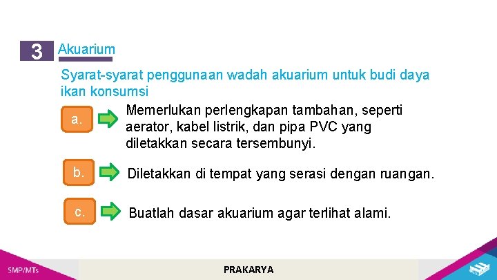 3 Akuarium Syarat-syarat penggunaan wadah akuarium untuk budi daya ikan konsumsi Memerlukan perlengkapan tambahan,