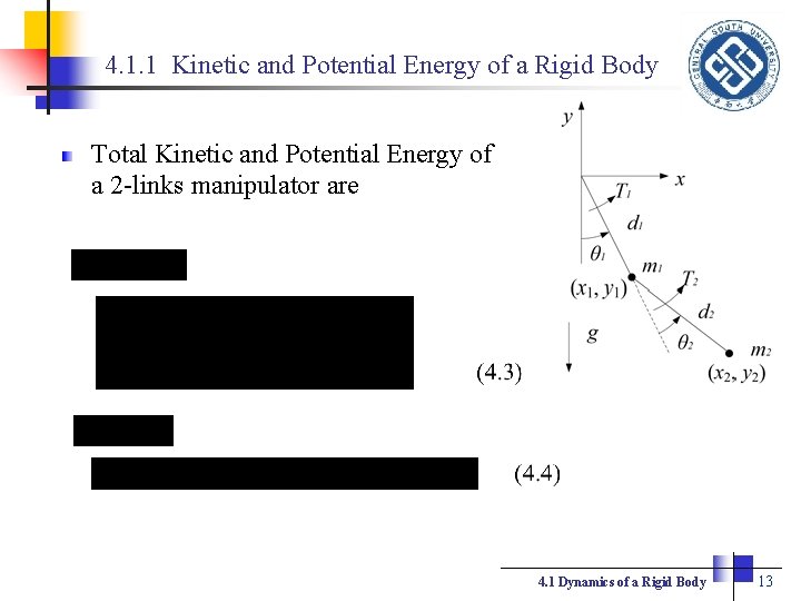 4. 1. 1 Kinetic and Potential Energy of a Rigid Body Total Kinetic and