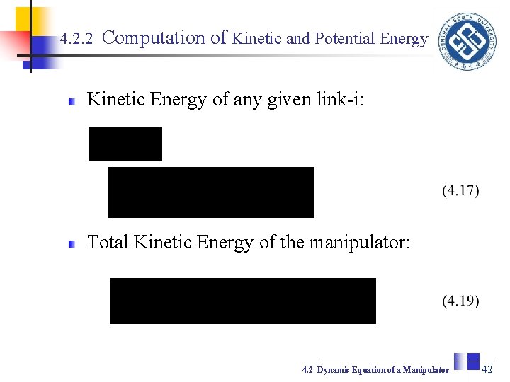 4. 2. 2 Computation of Kinetic and Potential Energy Kinetic Energy of any given