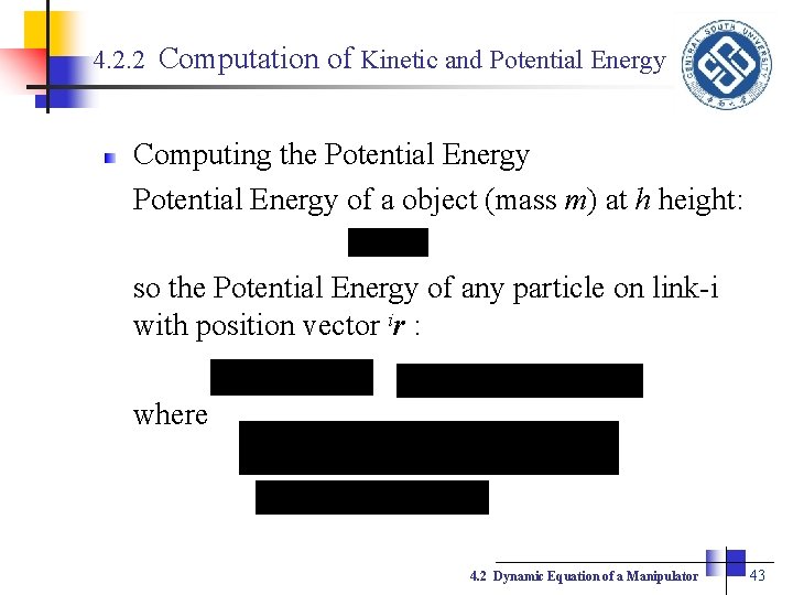 4. 2. 2 Computation of Kinetic and Potential Energy Computing the Potential Energy of