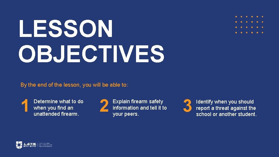LESSON OBJECTIVES By the end of the lesson, you will be able to: 1