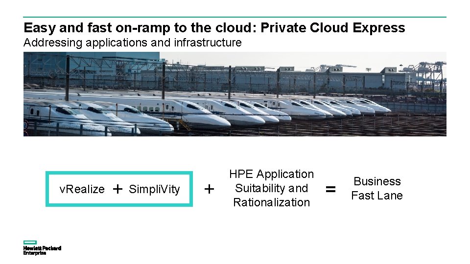 Easy and fast on-ramp to the cloud: Private Cloud Express Addressing applications and infrastructure