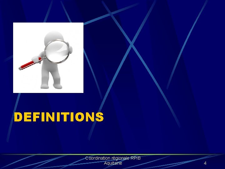 DEFINITIONS Coordination régionale RPIB Aquitaine 4 