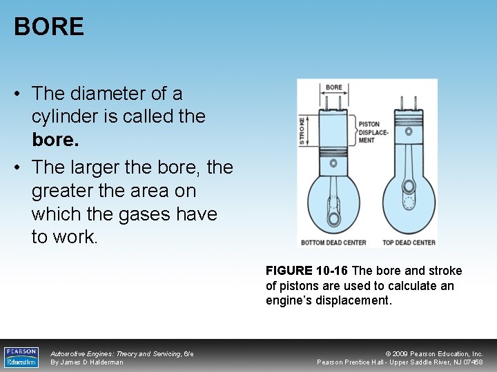 BORE • The diameter of a cylinder is called the bore. • The larger