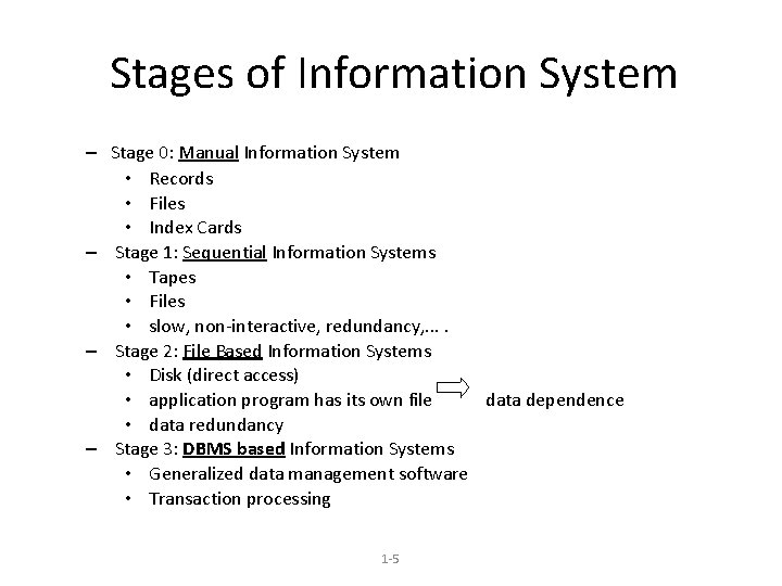 Stages of Information System – Stage 0: Manual Information System • Records • Files