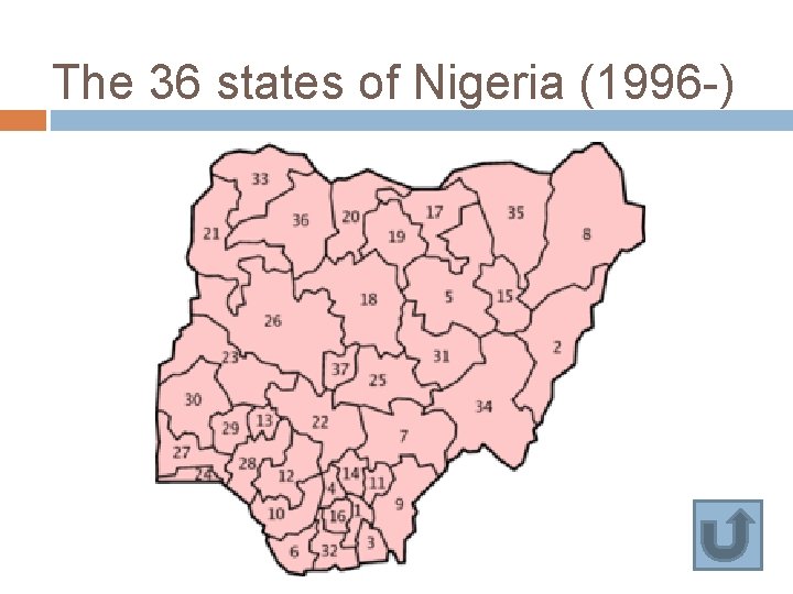 The 36 states of Nigeria (1996 -) 