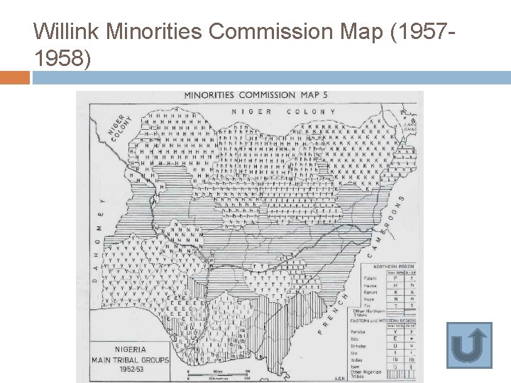 Willink Minorities Commission Map (19571958) 